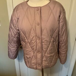 Lilla P Pink Puffer Jacket with Diamond Stitching Size S